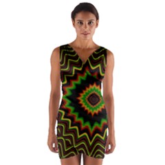 Fractal Artwork Idea Allegory Abstract Wrap Front Bodycon Dress by Sudhe