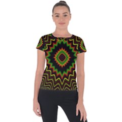 Fractal Artwork Idea Allegory Abstract Short Sleeve Sports Top  by Sudhe