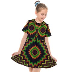 Fractal Artwork Idea Allegory Abstract Kids  Short Sleeve Shirt Dress by Sudhe