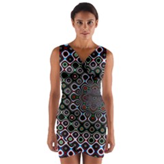 Digital Art Background Design Wrap Front Bodycon Dress by Sudhe