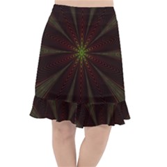 Fractal Artwork Idea Allegory Fishtail Chiffon Skirt