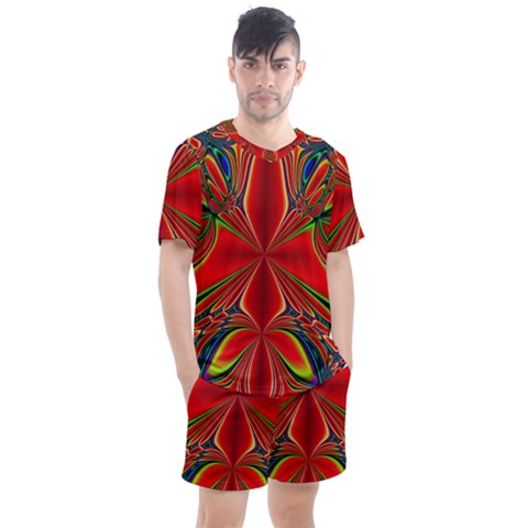 Abstract Abstract Art Fractal Men s Mesh Tee And Shorts Set by Sudhe