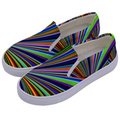 Background Design Pattern Colorful Kids  Canvas Slip Ons