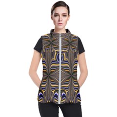 Abstract Art Fractal Unique Pattern Women s Puffer Vest