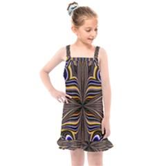 Abstract Art Fractal Unique Pattern Kids  Overall Dress