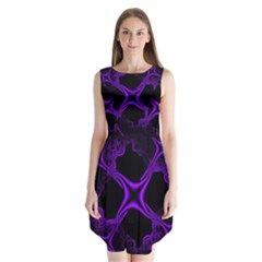 Abstract Fractal Art 3d Artwork Sleeveless Chiffon Dress   by Sudhe