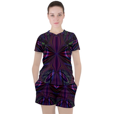 Abstract Abstract Art Fractal Women s Tee And Shorts Set by Sudhe