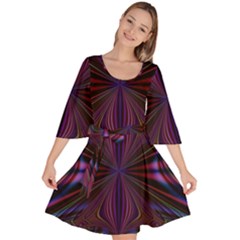 Abstract Abstract Art Fractal Velour Kimono Dress