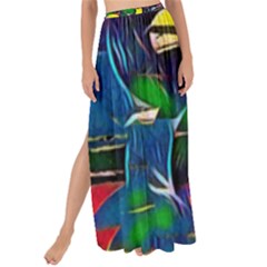 Colorful Shapes Abstract Painting                    Maxi Chiffon Tie-up Sarong by LalyLauraFLM