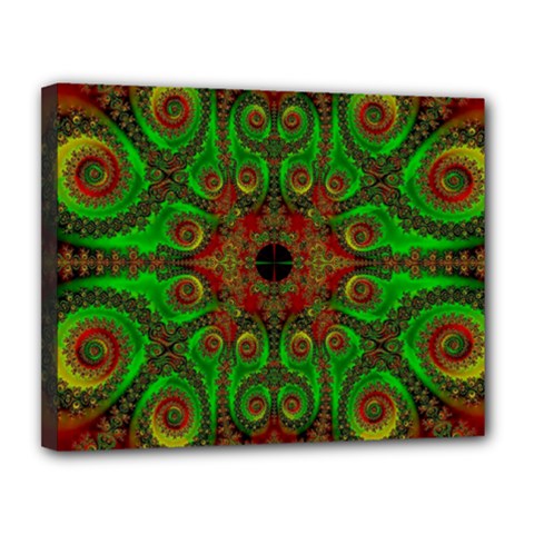 Abstract Fractal Pattern Artwork Pattern Canvas 14  X 11  (stretched) by Sudhe