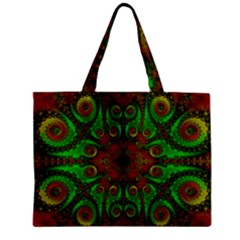 Abstract Fractal Pattern Artwork Pattern Zipper Mini Tote Bag by Sudhe