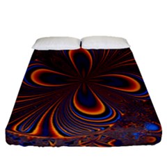 Abstract Fractal Background Pattern Fitted Sheet (Queen Size)