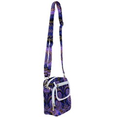 Abstract Fractal Pattern Artwork Shoulder Strap Belt Bag by Sudhe