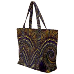 Abstract Fractal Pattern Artwork Zip Up Canvas Bag by Sudhe