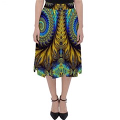 Abstract Art Fractal Creative Classic Midi Skirt by Sudhe