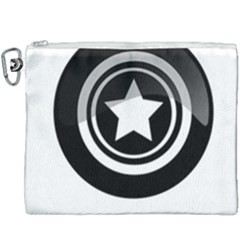 Star Black Button Canvas Cosmetic Bag (xxxl) by Pakrebo