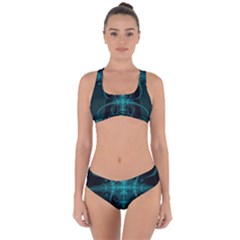 Abstract Art Design Digital Criss Cross Bikini Set
