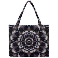 Abstract Digital Art Artwork Black White Mini Tote Bag by Pakrebo