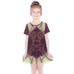 Abstract Art Artwork Fractal Kids  Simple Cotton Dress by Pakrebo