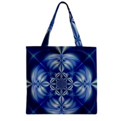 Abstract Art Artwork Fractal Design Zipper Grocery Tote Bag by Pakrebo