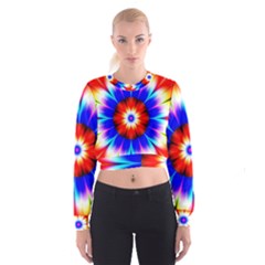 Abstract Digital Art Artwork Colorful Cropped Sweatshirt by Pakrebo