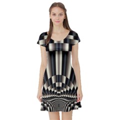 Abstract Art Art Design Modern Art Short Sleeve Skater Dress