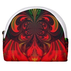 Digital Arts Fractals Futuristic Colorful Horseshoe Style Canvas Pouch by Pakrebo