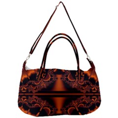 Art Fractal Artwork Creative Black Brown Removal Strap Handbag by Pakrebo