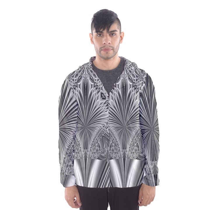 Crystal Design Pattern Men s Hooded Windbreaker