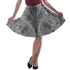 Crystal Design Pattern A-line Skater Skirt