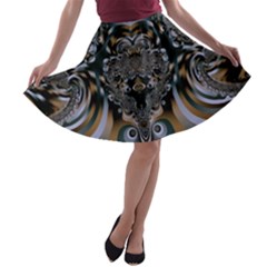 Fractal Art Artwork Design A-line Skater Skirt