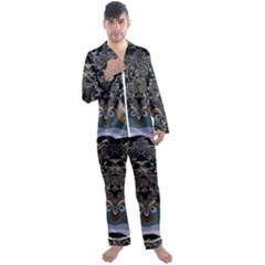Fractal Art Artwork Design Men s Satin Pajamas Long Pants Set by Pakrebo