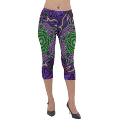 Digital Art Artwork Fractal Pattern Lightweight Velour Capri Leggings  by Pakrebo