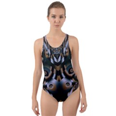 Fractal Art Artwork Design Cut-out Back One Piece Swimsuit by Pakrebo