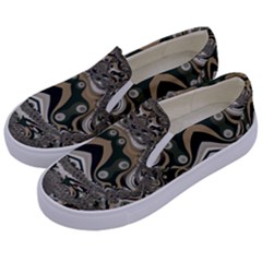 Fractal Art Artwork Design Kids  Canvas Slip Ons by Pakrebo