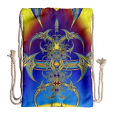 Abstract Art Design Digital Art Drawstring Bag (large)