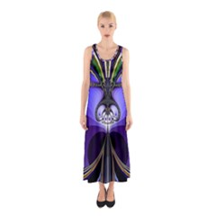 Abstract Art Artwork Fractal Design Pattern Sleeveless Maxi Dress by Pakrebo