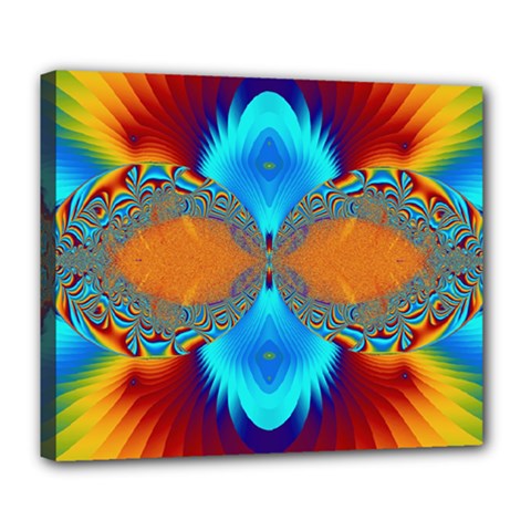 Artwork Digital Art Fractal Colors Deluxe Canvas 24  x 20  (Stretched)