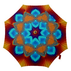 Artwork Digital Art Fractal Colors Hook Handle Umbrellas (Large)