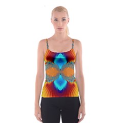 Artwork Digital Art Fractal Colors Spaghetti Strap Top