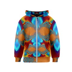 Artwork Digital Art Fractal Colors Kids  Zipper Hoodie