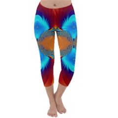 Artwork Digital Art Fractal Colors Capri Winter Leggings 