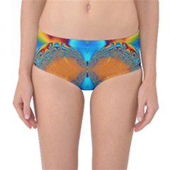 Artwork Digital Art Fractal Colors Mid-Waist Bikini Bottoms