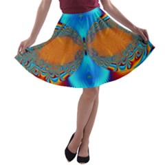 Artwork Digital Art Fractal Colors A-line Skater Skirt