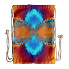 Artwork Digital Art Fractal Colors Drawstring Bag (Large)