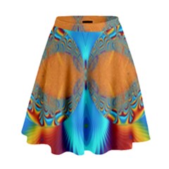 Artwork Digital Art Fractal Colors High Waist Skirt