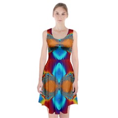 Artwork Digital Art Fractal Colors Racerback Midi Dress