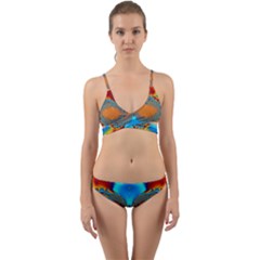 Artwork Digital Art Fractal Colors Wrap Around Bikini Set