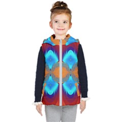 Artwork Digital Art Fractal Colors Kids  Hooded Puffer Vest