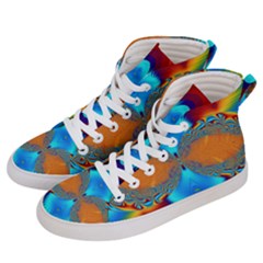 Artwork Digital Art Fractal Colors Women s Hi-Top Skate Sneakers